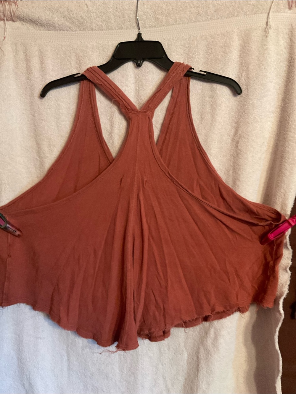 Free People Rust Red Racerback Tank Top - Picture 3 of 4